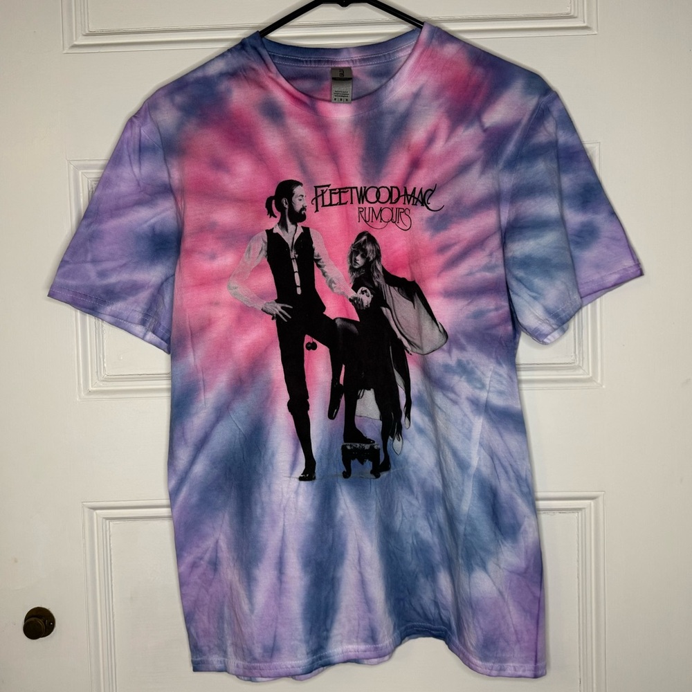 Custom Tie-Dye Fleetwood Mac Official Merch T-Shirt size Medium